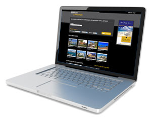 laptop with zurple website